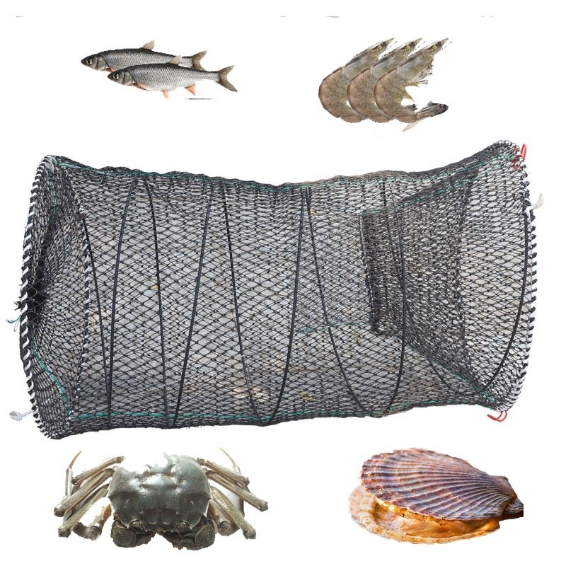 fish cage nets 60 * 100cm Plastic wrapped single imported fish cage mud crab farming box