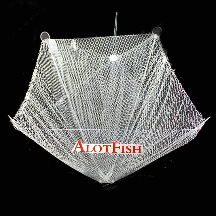 Winter ice foldable fishing Lobster trap Heavyweight frame with Lead sinker strong Net