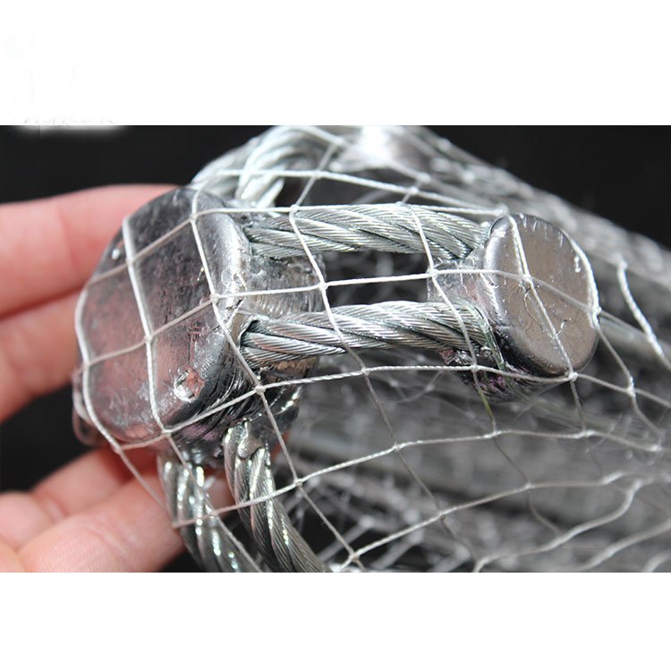 Winter ice foldable fishing Lobster trap Heavyweight frame with Lead sinker strong Net