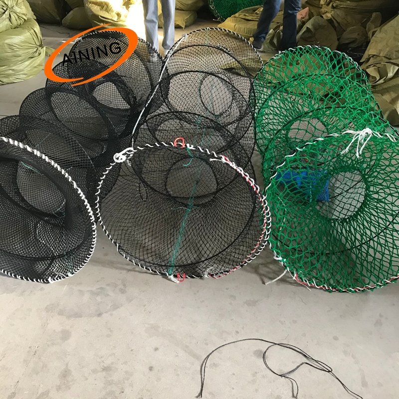 Best quality aquaculture trap 30*60cm Commercial Spring Fishing Trap Lobster Crab Fish Cage Trap
