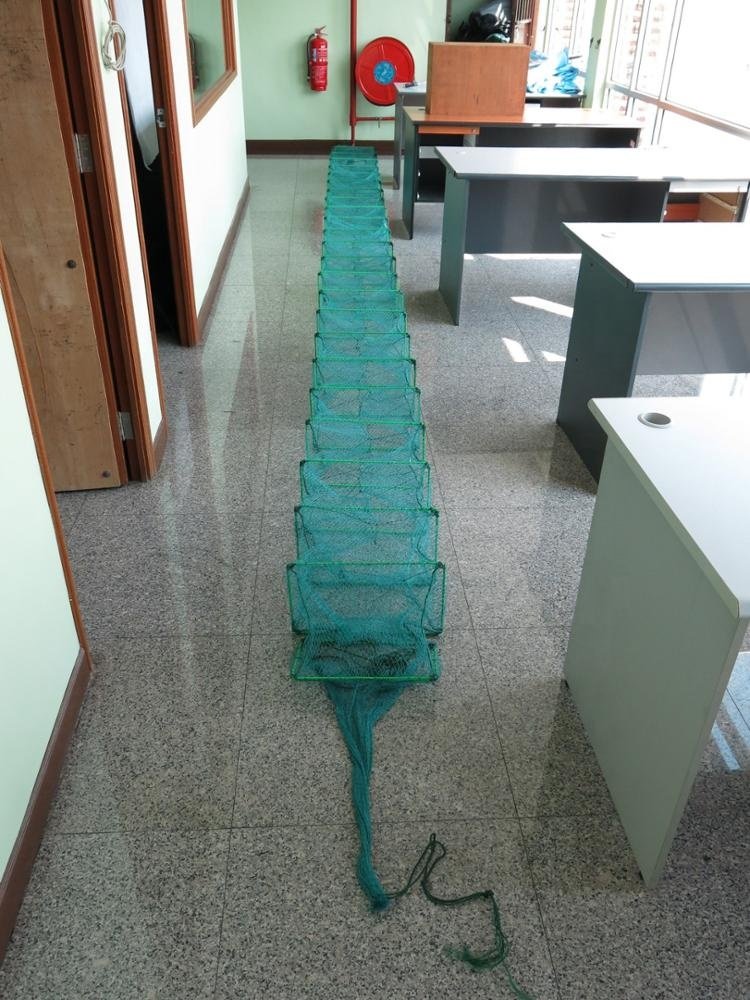 Long Fish Cage Cap Dua Ikan 503, Dragon Cage For All Kind Of Fish 25cm*40cm*25Holes (Bubu Naga, Bento Naga, Bito Naga)