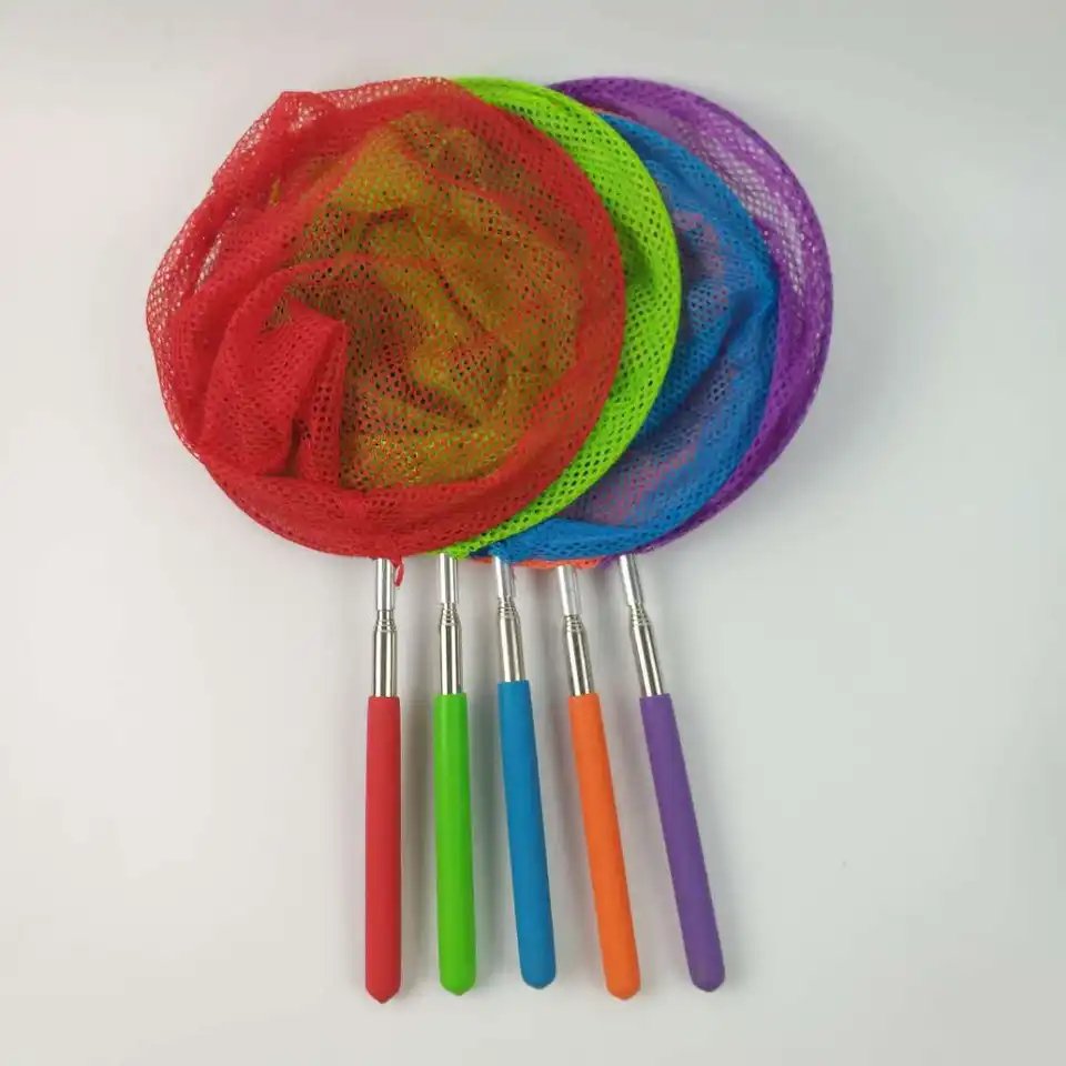 Children use retractable fishing net butterfly net pocket insect net kids fishing net park outdoor toys wholesale