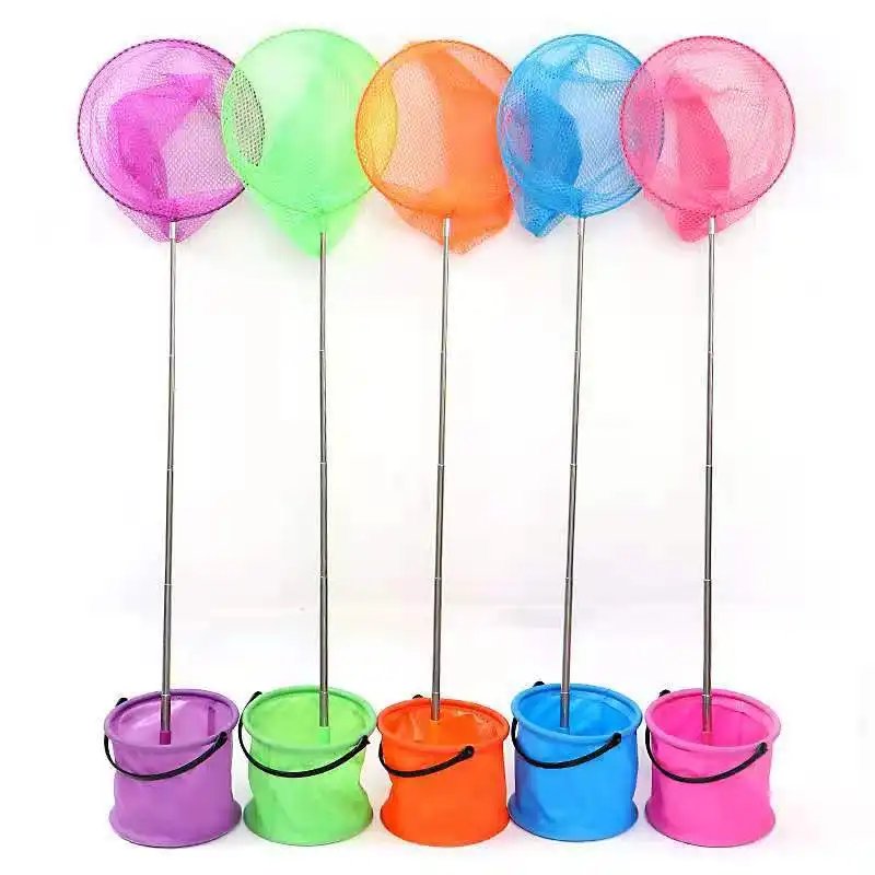 Children use retractable fishing net butterfly net pocket insect net kids fishing net park outdoor toys wholesale