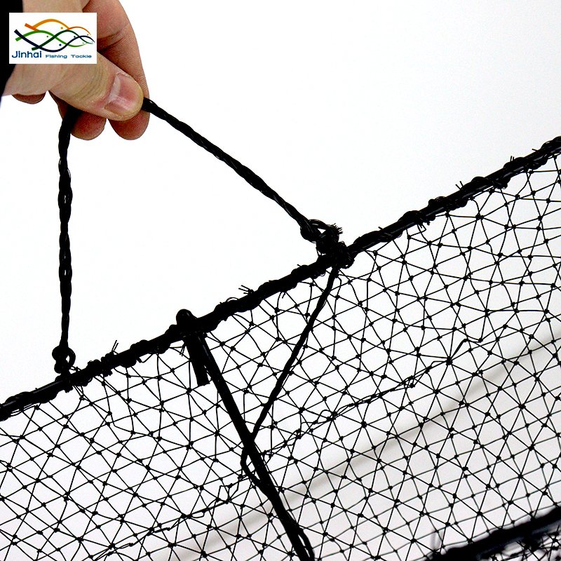 Square Fishing Cage Folding HDPE Mesh Crab Trap Lobster Shrimp Cast Net Aquaculture Trap Factory Price
