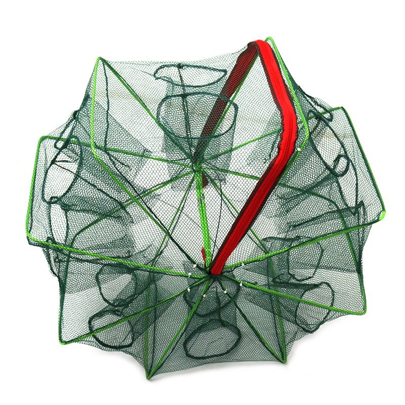 Nylon porous no-knot net fishing lobster cage crab trap