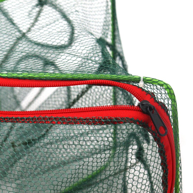 Nylon porous no-knot net fishing lobster cage crab trap