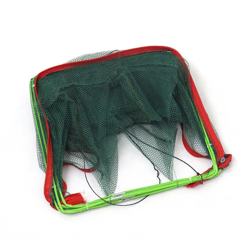 Nylon porous no-knot net fishing lobster cage crab trap