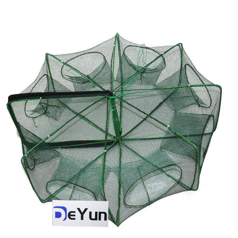 aquaculture trap 6 8 12 holes umbrella net for catching crabs lobster shrimp fishing net
