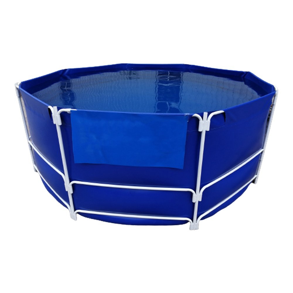 Circle fishponds galvanized pipe frame thickness 2.5mm PVC tarpaulin 0.9mm 1.2mm 1.5mm aquaculture traps customized size