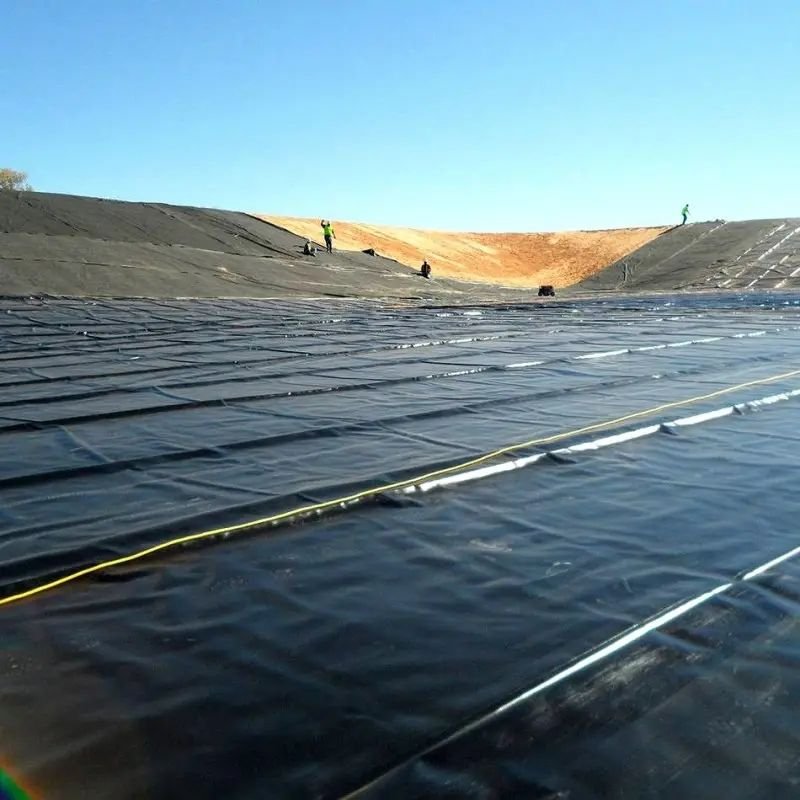 HDPE White Geomembrane 2mm Geomembranes For Pond Liner Fish Farm Fish Pond Liner And Mineral Slag And Tailing Pond Or Landfill