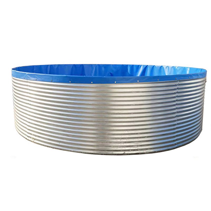Galvanized sheet Fish tank farming fish equipment customized aquaculture system simple flowing water fish farming system