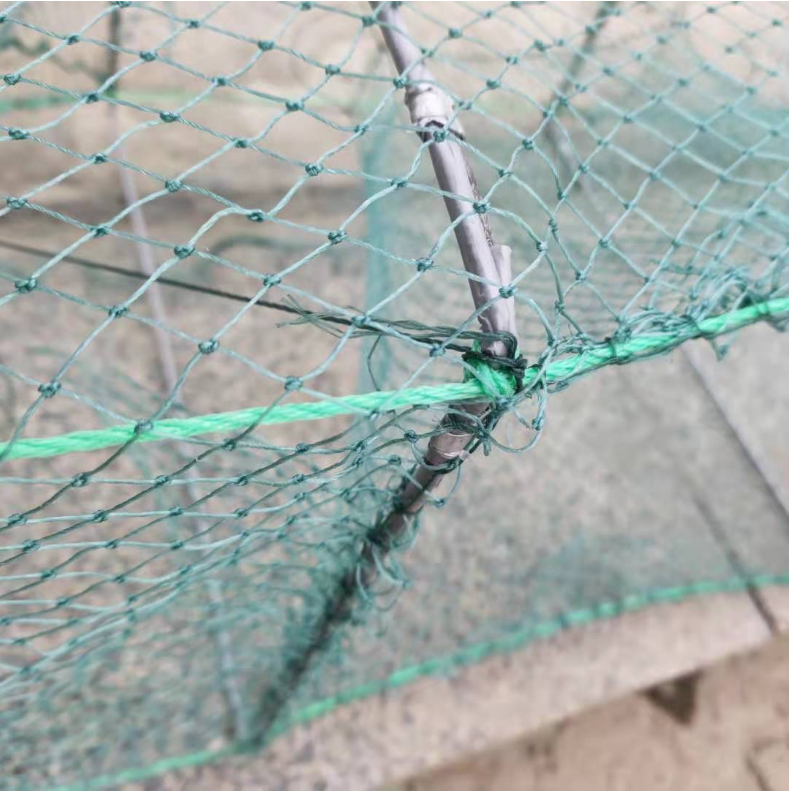 Nylon net PE Multifilament net fishing cage Shrimp trap Crab trap with handwork enable our net trap shiny tight and endurable