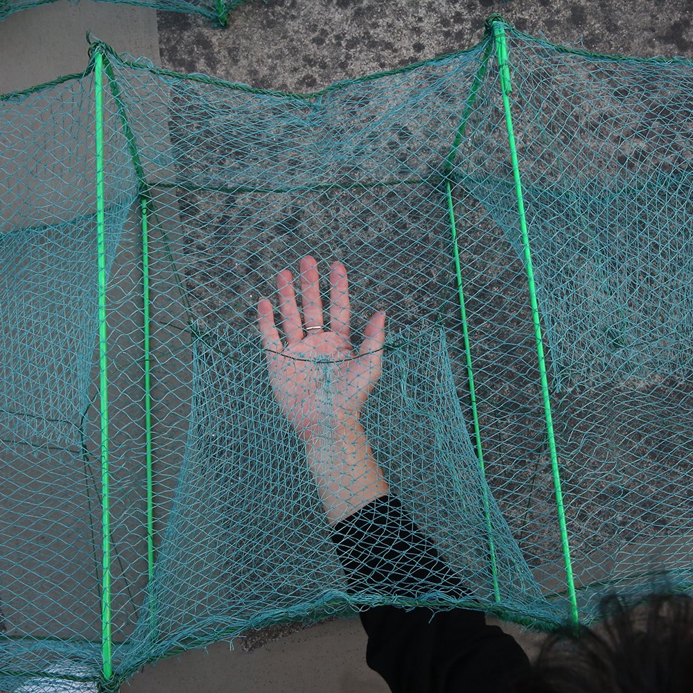 (35cm*50cm*19frames)Popular Products Heald Wire Mesh Crayfish Trap Plastic Crab Trap With Handwork Fishing Vessel