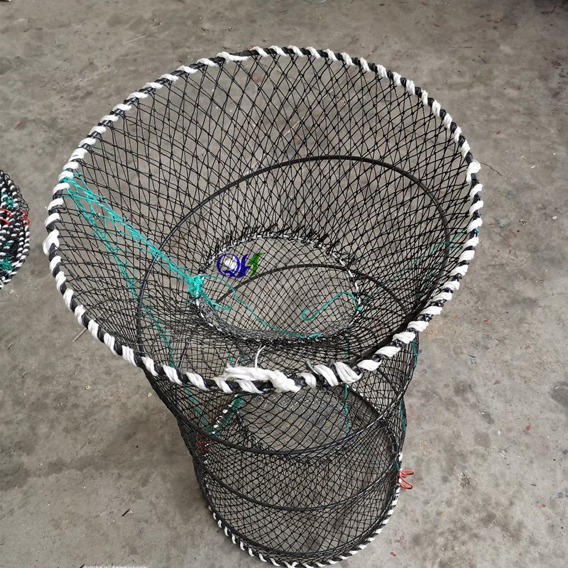 Customized Portable Collapsible Fishing Bait Trap net Minnow Spring cage Trap Lobster Crayfish Shrimp Crab Trap