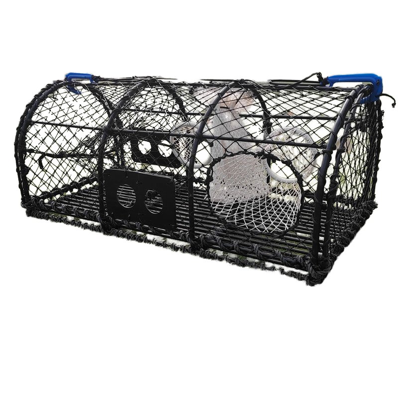 Square double hole crab and shrimp cage aquaculture equipment, used for lobster fishing