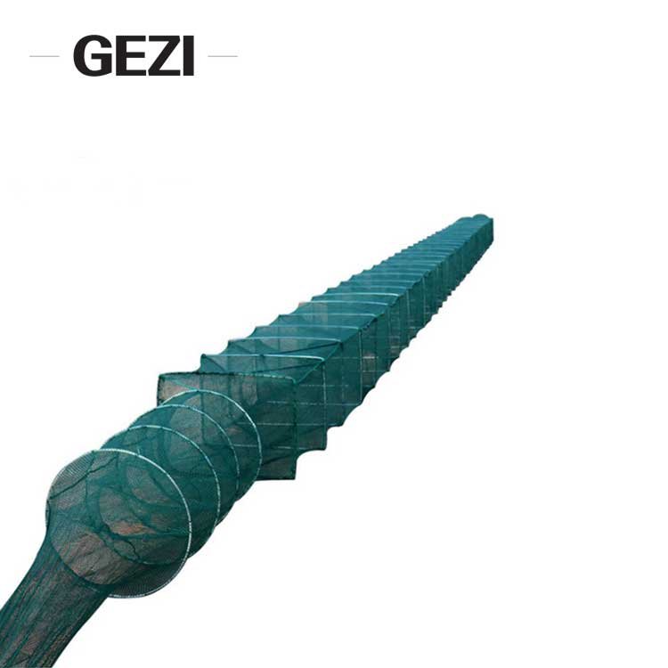 three layered nylon sea fishing shade landing farming crab cage trap net price