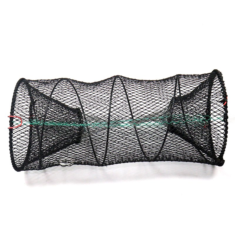Best Quality Crab/shrimp/lobster Fishing Cage Box Tackle Cheap Fishing Trap 30*60cm Commercial Black Woven Bag Fish Plastic