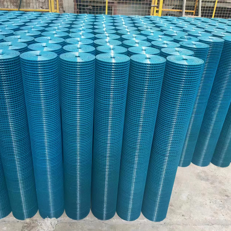 Green color pvc coated galvanized welded wire mesh/aquaculture Crawfish Trap