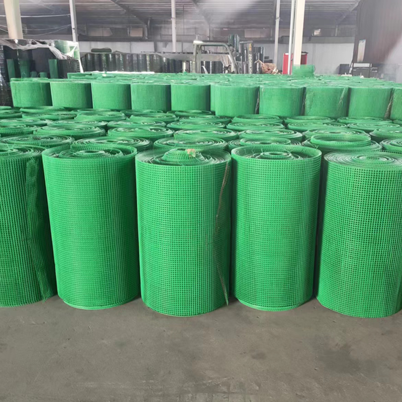 Green color pvc coated galvanized welded wire mesh/aquaculture Crawfish Trap