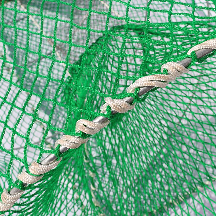 Crab Trap Craw Fish Lobster Shrimp Collapsible Cast Net Fishing Nets Black Portable Folded Aquaculture Trap Cage PE Cylinder