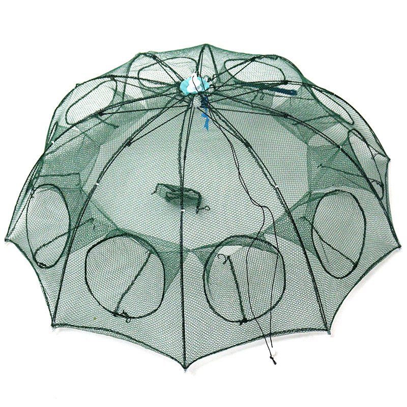 Portable Fishing Shrimp Trap Cage Fish Shrimp Minnow Crab Cast Mesh Trap