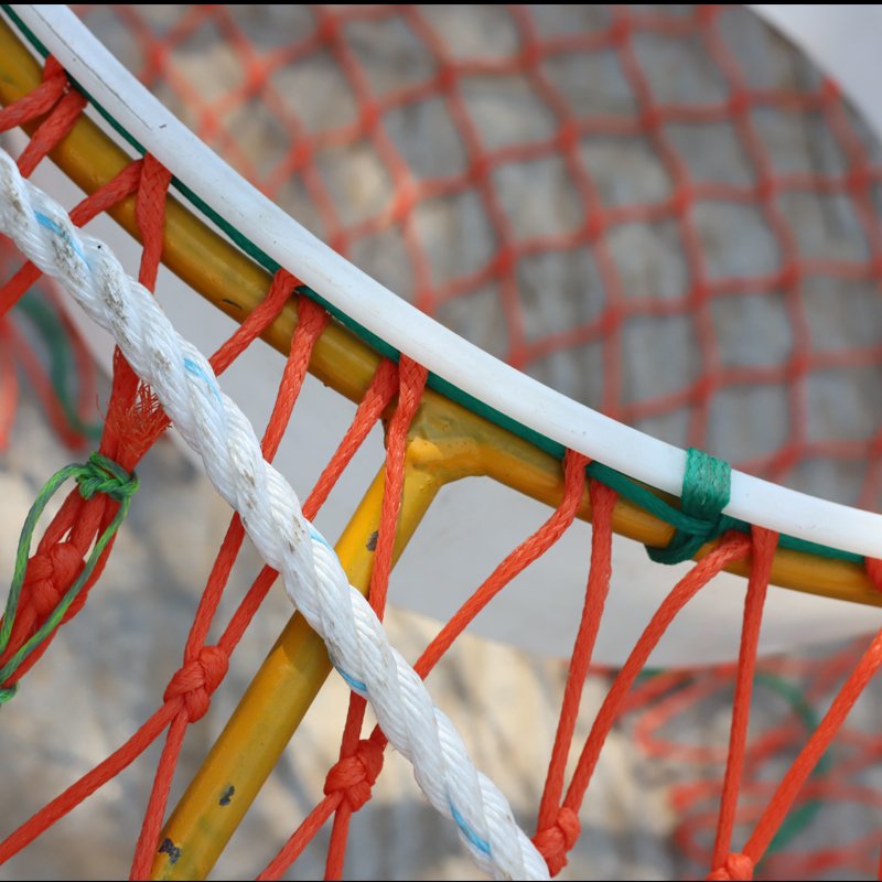 Round Trap King Crab Pot Crabing Cage Fishing Trap One Entrances Strong Shrimp Pot for Deep Sea
