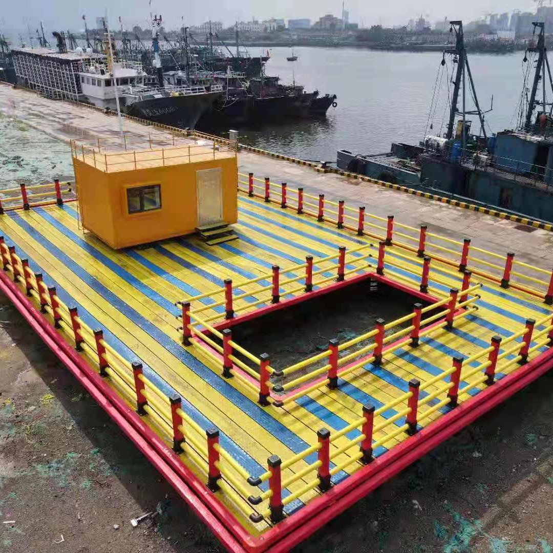 HDPE floating fish cage platform, floating fish house on water