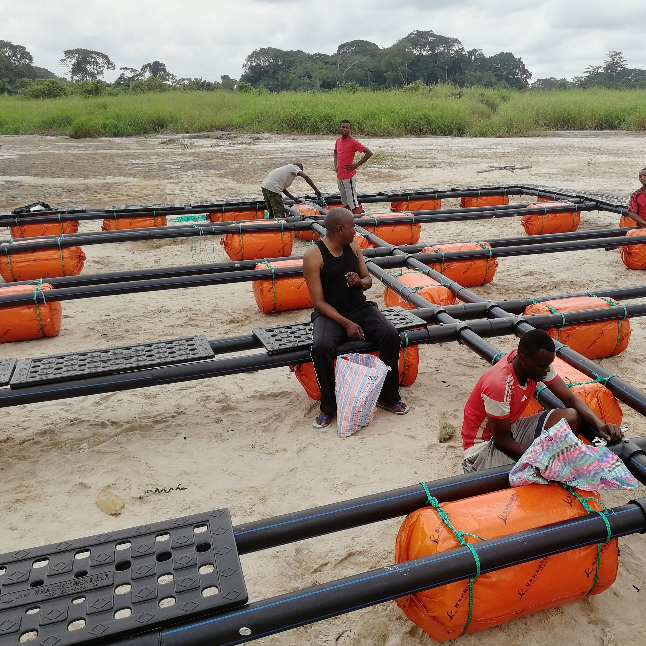 8mx8m Aquaculture Square Fish Farming Cages Floating Net for Tilapia