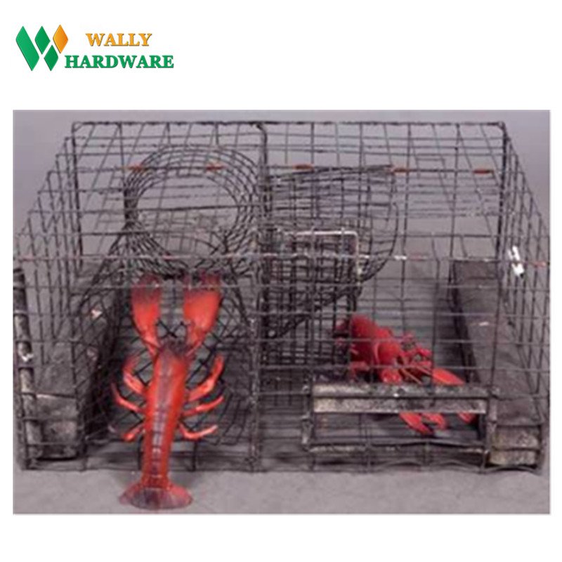 3/4 Size Green Black PVC coated hot treat galvanized hexagonal Swamp Crab Trap Wire Mesh