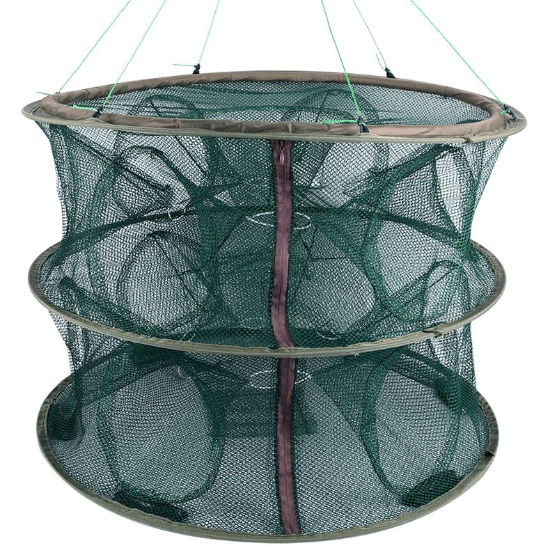 Folding Fishing Double Knot Nets Fish Cast Nylon Catching Net Aquaculture Net Cage Fishing Trap China