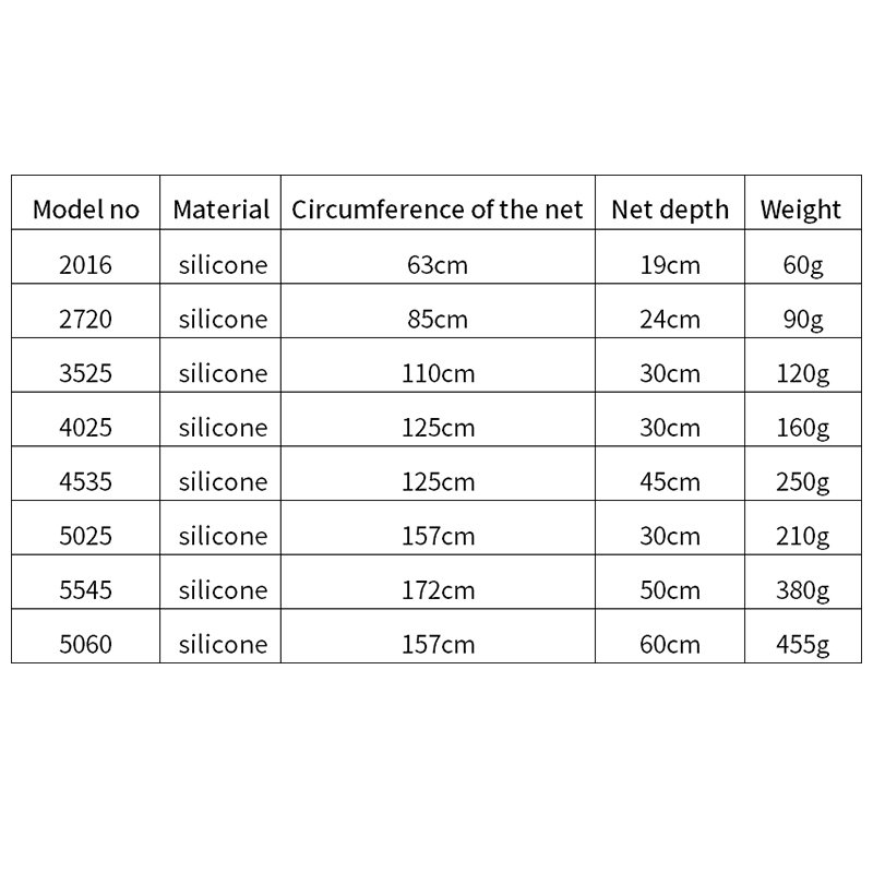 Silicone Fishing Net With Stretchable Rubber Head Mag Net Different Size Options For Flying Fish Landing