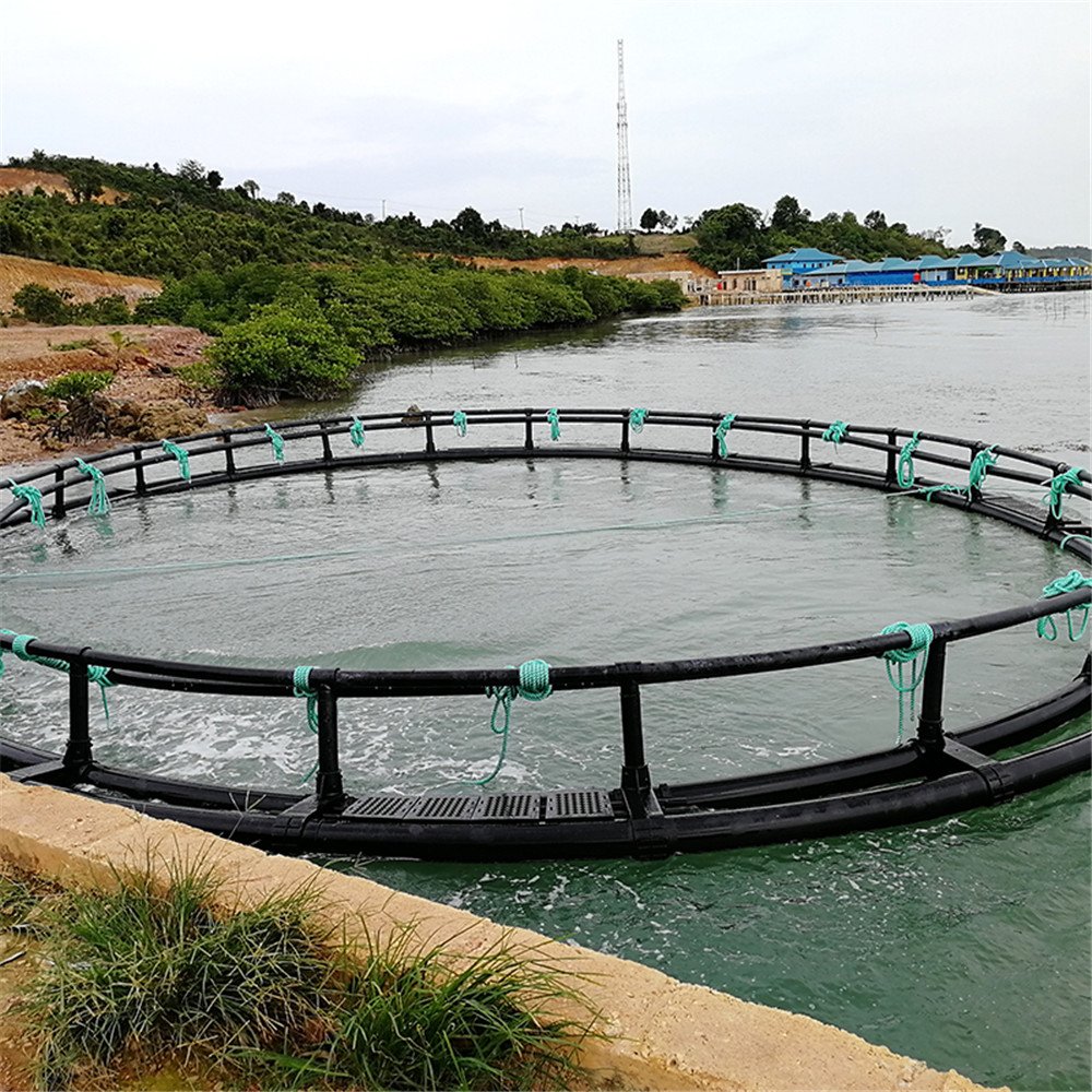 Anti-wave deep sea HDPE product floating fish cage