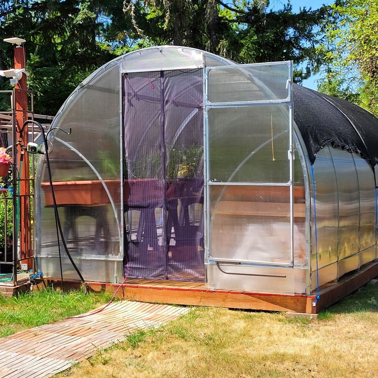 SeePoem Manufacturer Greenhouse Kit, PC Sheet Plastic Indoor Outdoor Mini Garden Tunnel Greenhouse