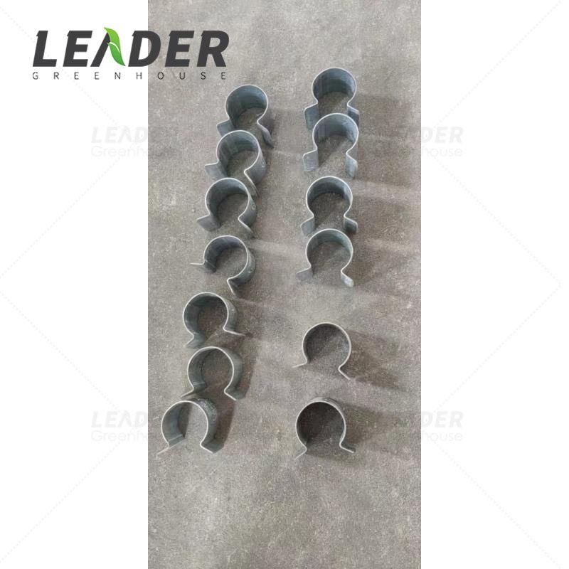 Agriculture poly tunnel blueberry greenhouse accessories 20 25 32 48 60 arch hoop pipe film locking Omega metal clamp round clip