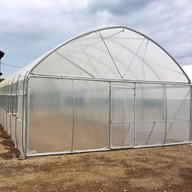 Alibaba Gold China Film Rectangular Tube Large Solar Greenhouse 3 Layers Extruding PE Film Layer Growing Vegetable , Flowers