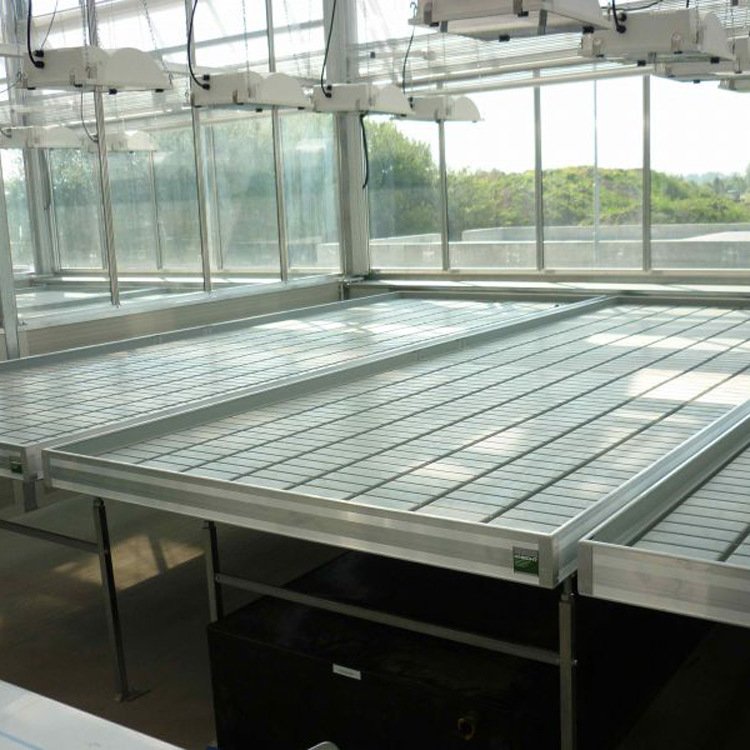 Nursery supplies water collection ABS plastic grow tray ebb and flow rolling benches