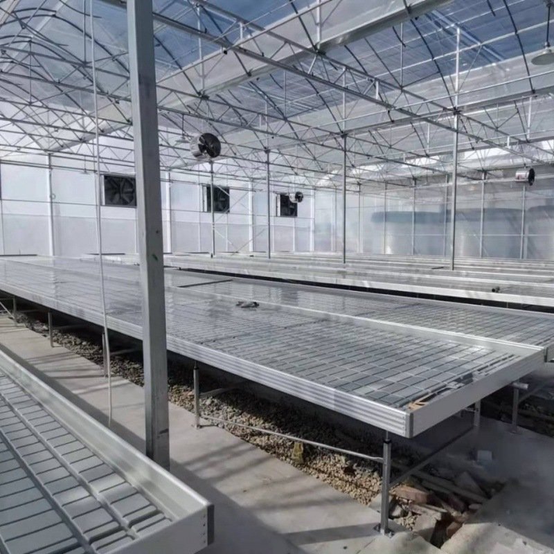 4x8ft Rolling Hydroponic ABS Flood Tray Steel Seedbed Greenhouse Warehouse Medical Plants Flowers Flood Tray Planting Growing