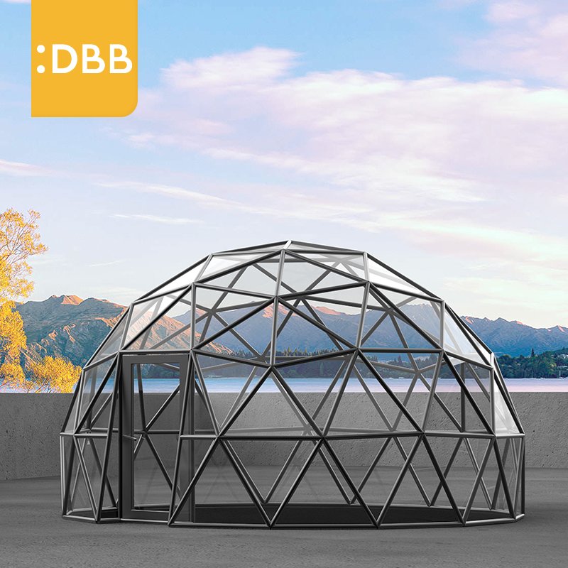 Best Price 12Ft Round Greenhouse Double Sliding Door Garden Greenhouse Galvanized Steel Solid Frame Glass Greenhouse