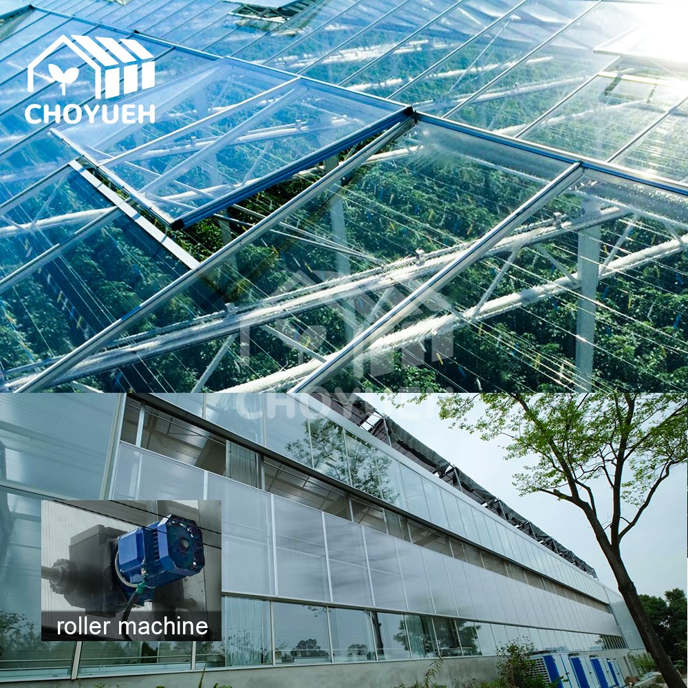 Smart Agricultural high efficient Glass Greenhouse Multi Span Commercial Greenhouse
