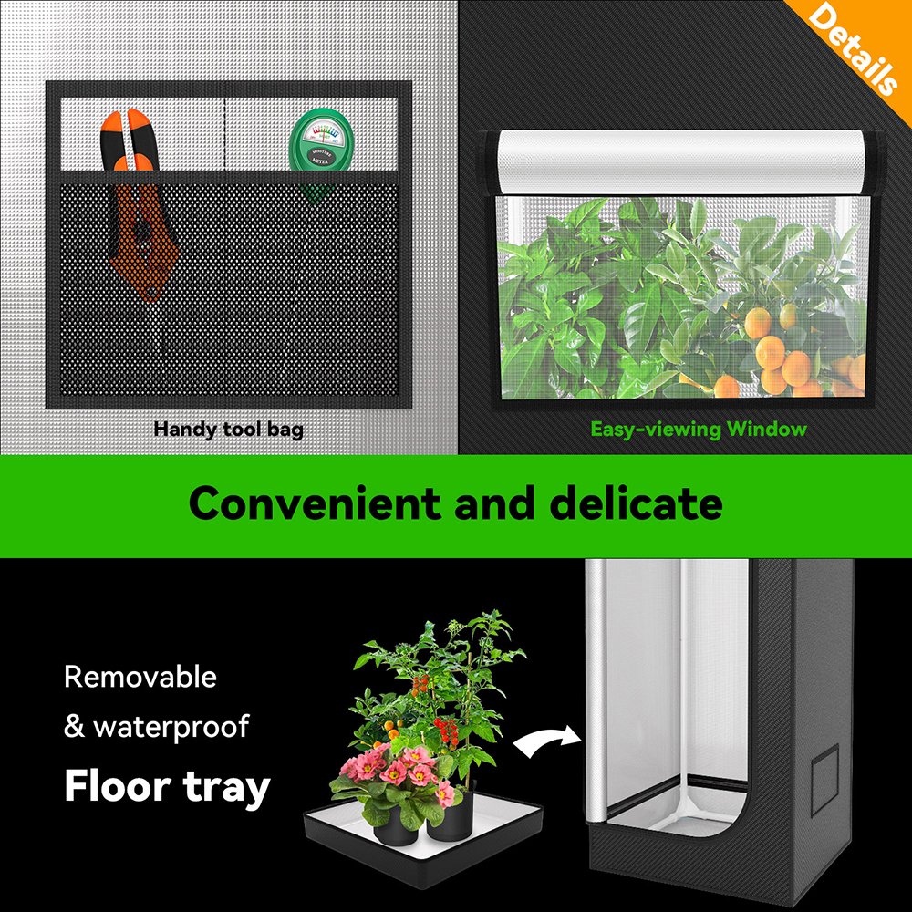 LUMING 2024 New Grow Room Metal Pole 600d Oxford Fabric Custom Growing Tent Kit For Greenhouse Indoor Garden Flower Seedlings