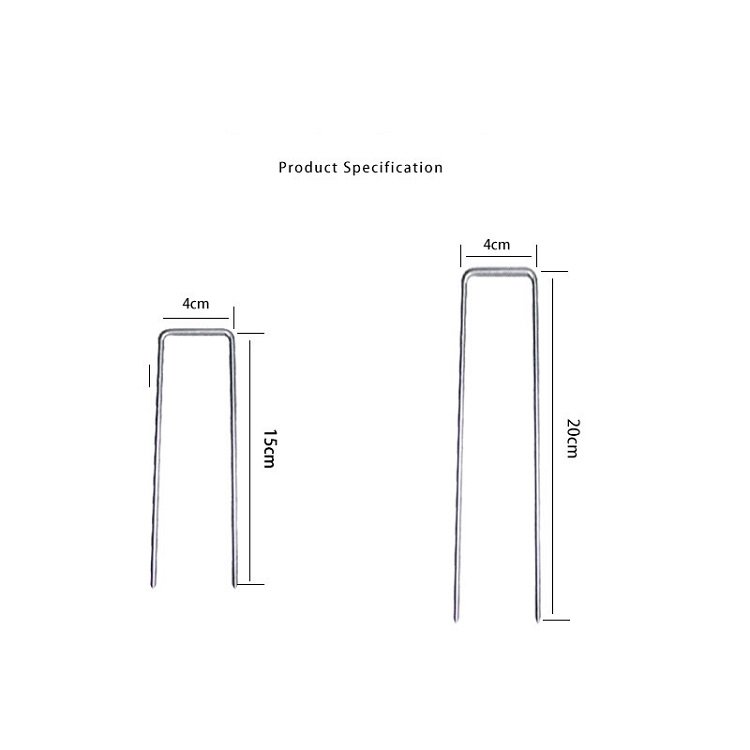Durable Hot-DIP Galvanizing Fixed Landscape Fabric Water Pipe U-Shaped Steel Ground Nail