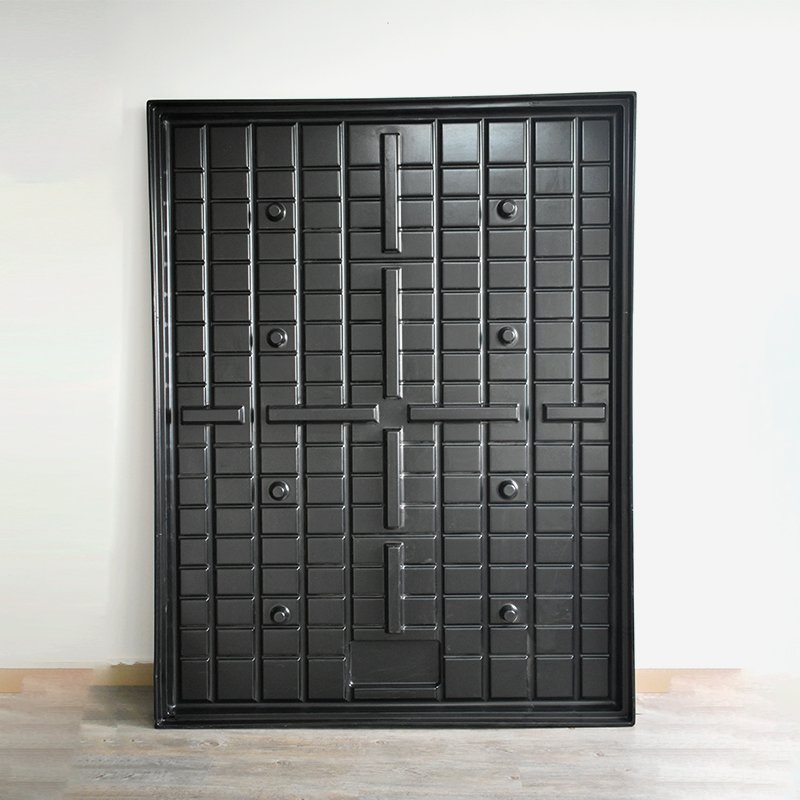 Black Nursery Abs Plastic Ebb Fodder Hydroponic Trays Hydroponic Green Forage Trays Microgreen Tray Vacuum Forming Plastic
