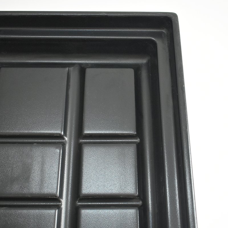 Black Nursery Abs Plastic Ebb Fodder Hydroponic Trays Hydroponic Green Forage Trays Microgreen Tray Vacuum Forming Plastic