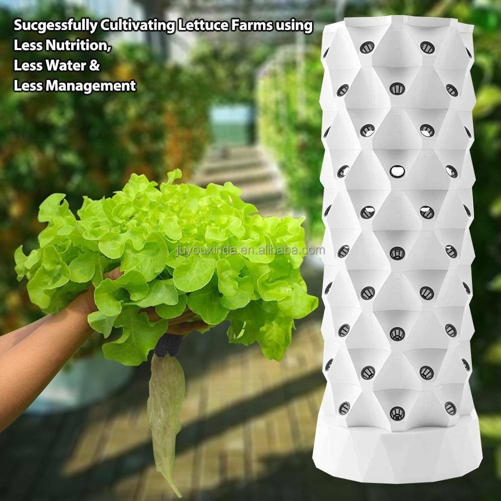 Farming Aeroponics Herb/Flower/Vegetable Garden Agricultural Greenhouse Soilless Culture Vertical Hydroponic Growing Tower PVC