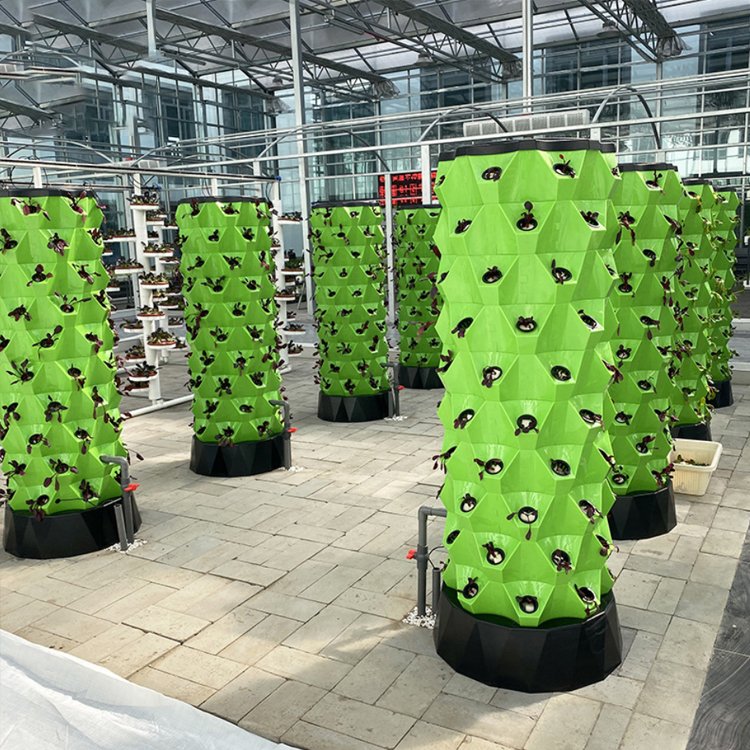 New Agricultural Greenhouse Rotary Aeroponic Tower Garden Vertical Hydroponic System For Planting