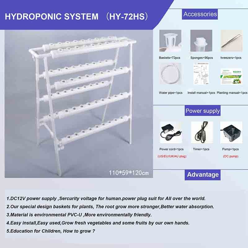 Single Side Third Layers 36holes/72holes/90holes/108holes PVC Pipe Indoor NFT Hydroponic System Greenhouse Agriculture Channels