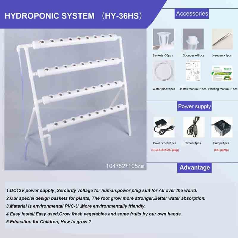 Single Side Third Layers 36holes/72holes/90holes/108holes PVC Pipe Indoor NFT Hydroponic System Greenhouse Agriculture Channels