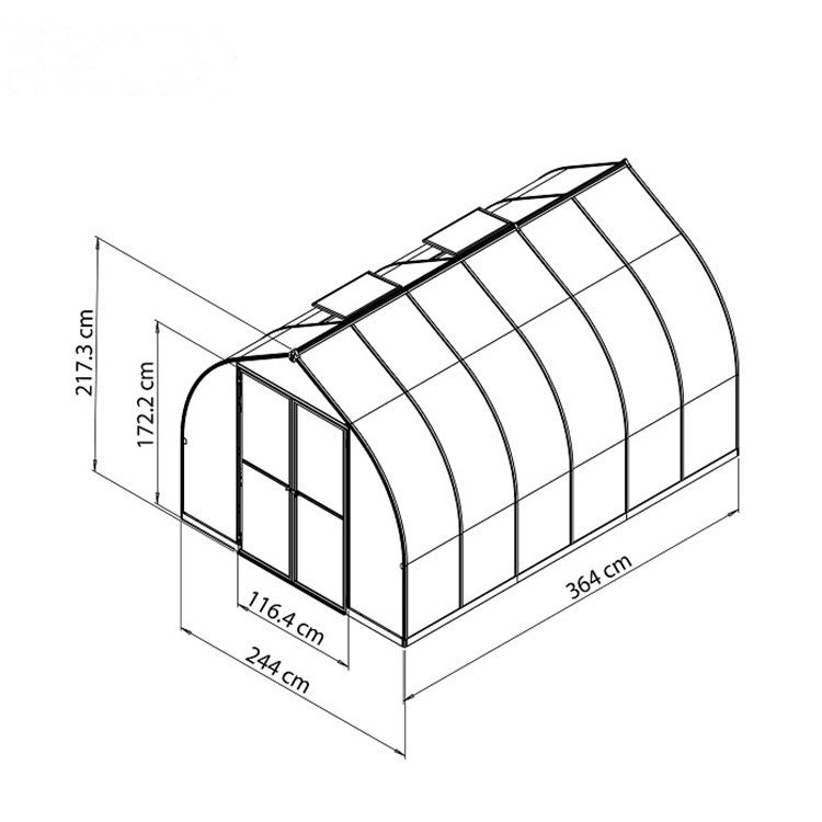 Agriculture polycarbonate greenhouse kits for sale
