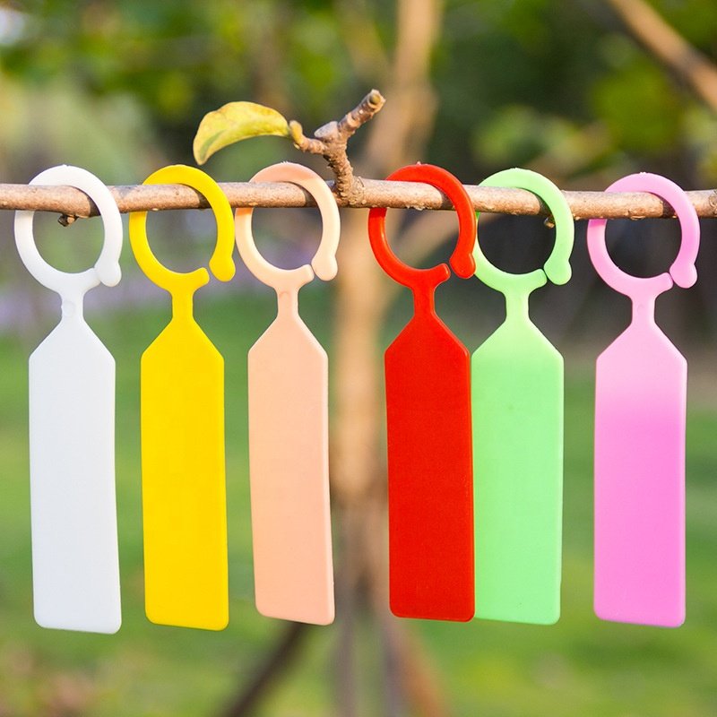 High Quality Plastic Plants Tags Nursery Garden Ring Label Pot Marker Stake Hanging Tags Greenhouse Bonsai Collar Tags
