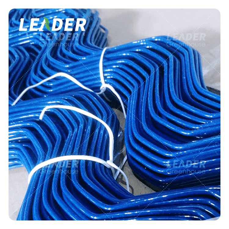 professional greenhouse used film fixing 2.3mm plastic coated spring wire 2m zigzag wire